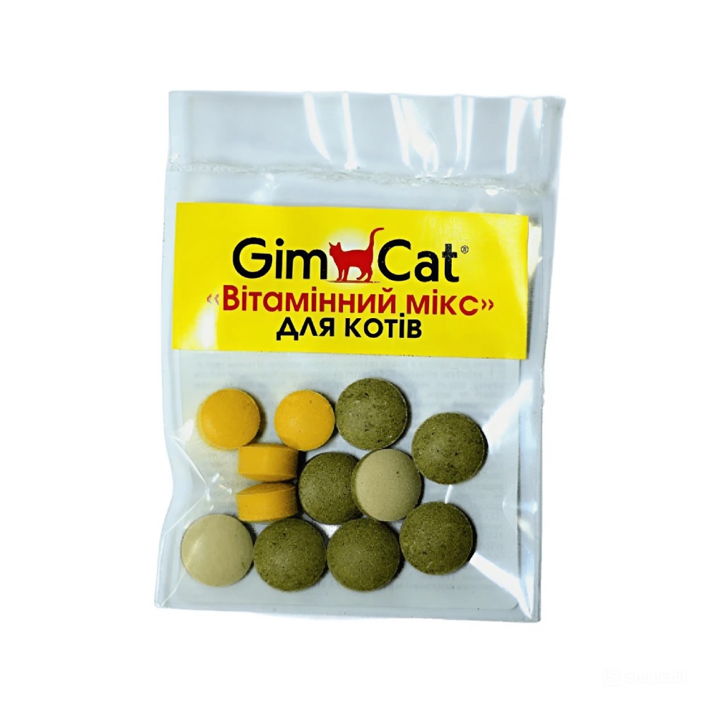 Ласощі для котів GimCat Вітамінний мікс 12 г - мультивітамін Ласощі для котів GimCat Вітамінний мікс 12 г - мультивітамін