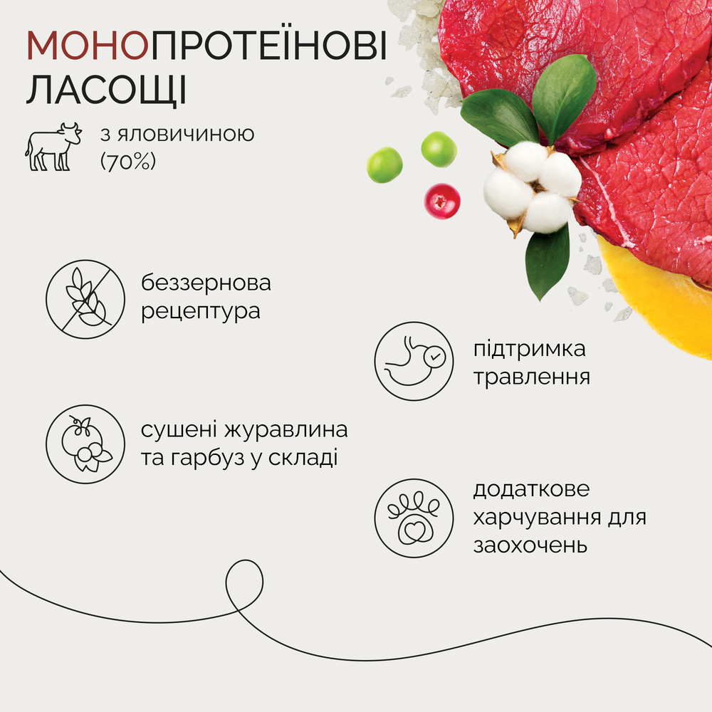 Лакомство для собак Savory Monoprotein Squares Digestion Support 100 г - говядина Лакомство для собак Savory Monoprotein Squares Digestion Support 100 г - говядина