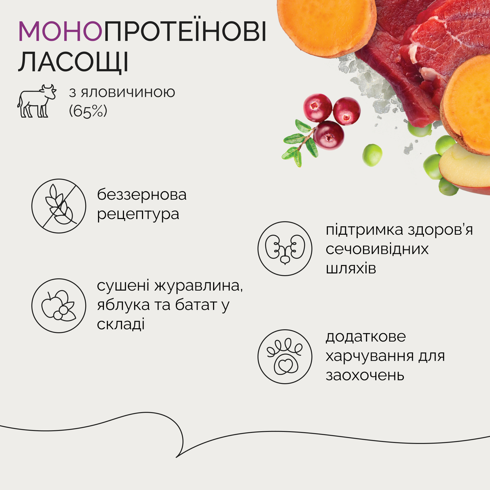 Лакомство для собак Savory Monoprotein Fillet Urinary 100 г - говядина Лакомство для собак Savory Monoprotein Fillet Urinary 100 г - говядина