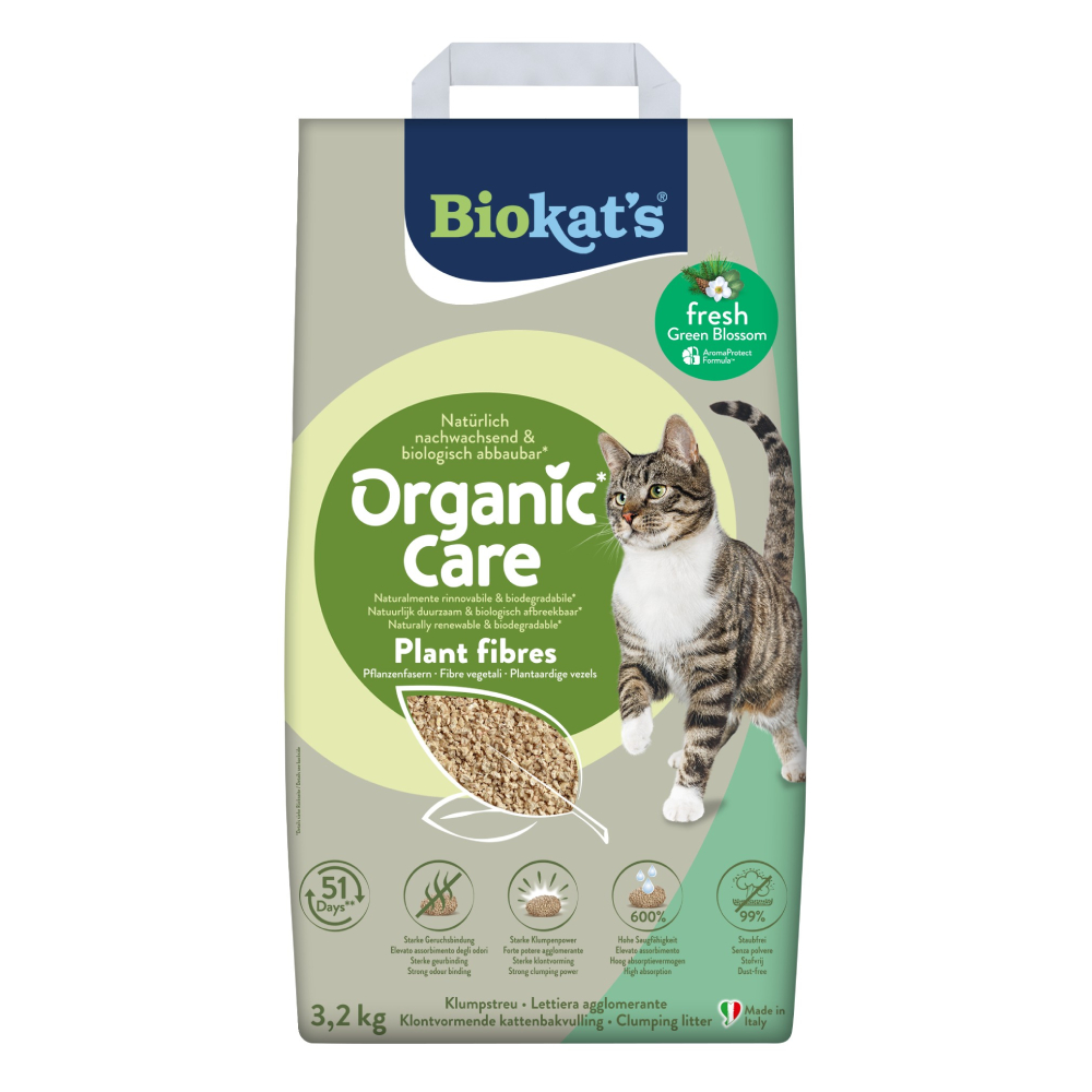 Наполнитель растительный для кошачьего туалета Biokat's Organic Care Fresh 8 л 3,2 кг - с ароматом