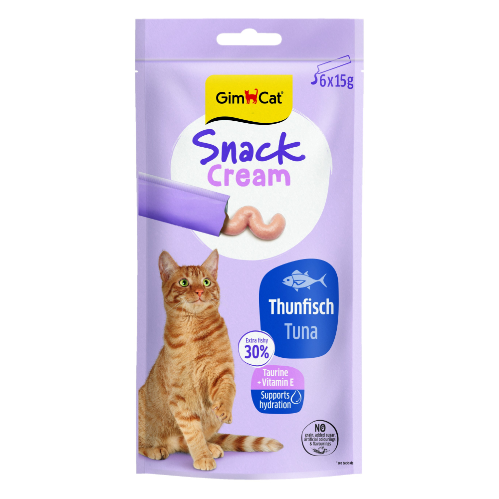 Ласощі для котів GimCat Snack Сream 6x15 г - тунець Ласощі для котів GimCat Snack Сream 6x15 г - тунець