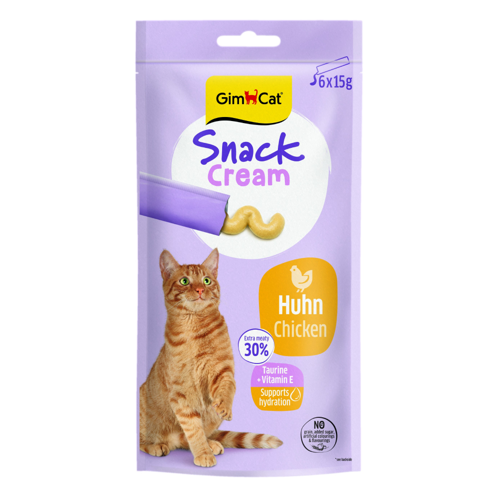 Ласощі для котів GimCat Snack Сream 6x15 г - курка Ласощі для котів GimCat Snack Сream 6x15 г - курка