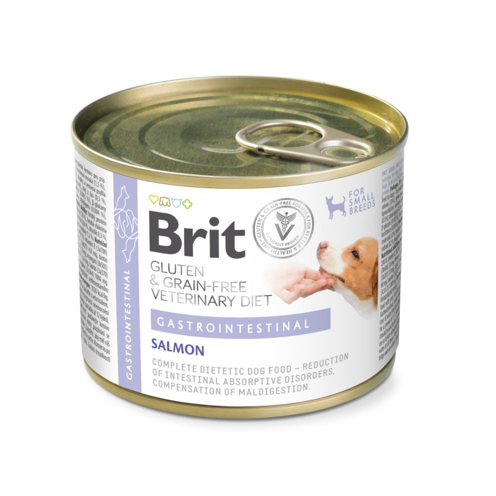 Влажный корм для собак Brit Veterinary Diets Gastrointestinal 200 г - лосось Влажный корм для собак Brit Veterinary Diets Gastrointestinal 200 г - лосось