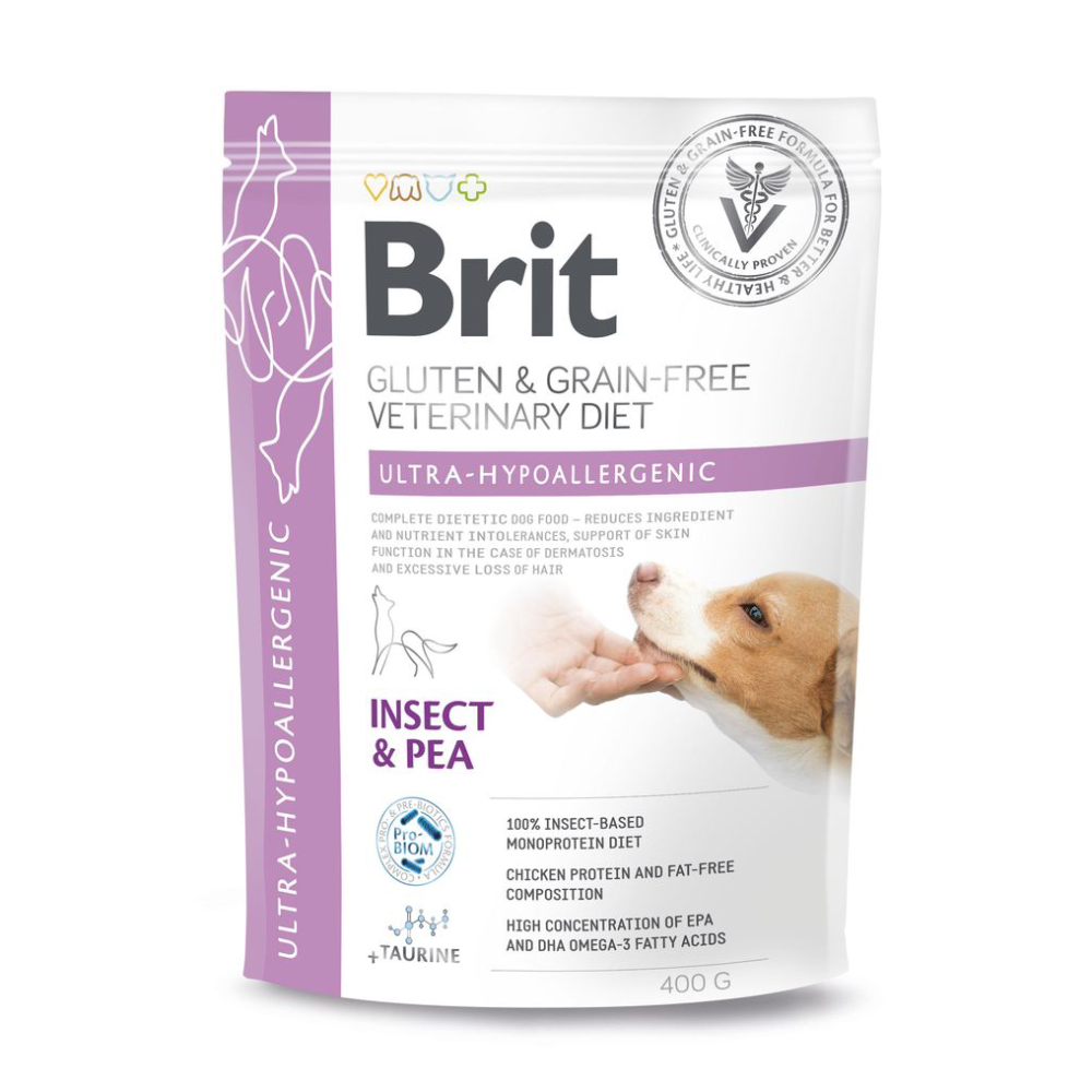 Сухий корм для собак Brit Veterinary Diet Ultra-Hypoallergenic 400 г - комахи