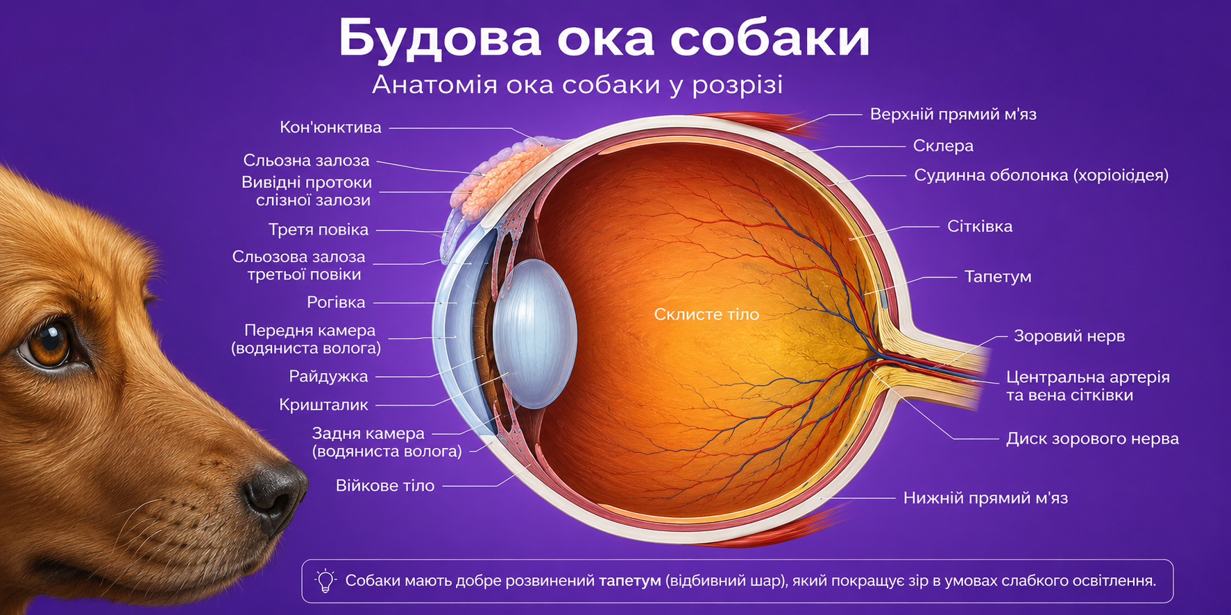 будова ока собаки |  MasterZoo
