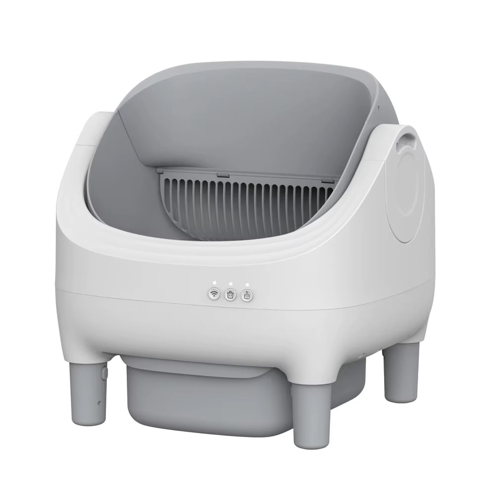 Смарт-лоток для кошек Me&Pet NMP-45 53х45х51 см - бело-серый Смарт-лоток для кошек Me&Pet NMP-45 53х45х51 см - бело-серый