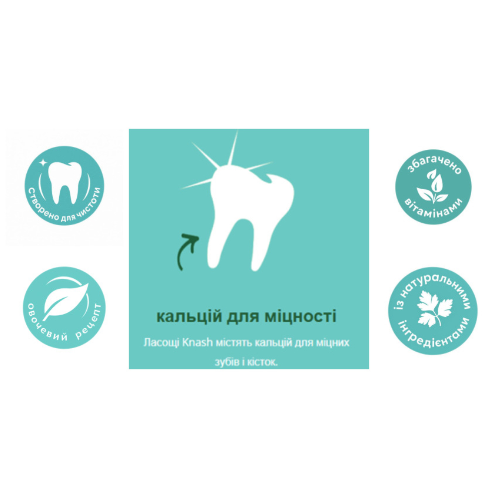 Ласощі для собак Knash Dental Woofa Bites 100 г - м'ята та петрушка Ласощі для собак Knash Dental Woofa Bites 100 г - м'ята та петрушка