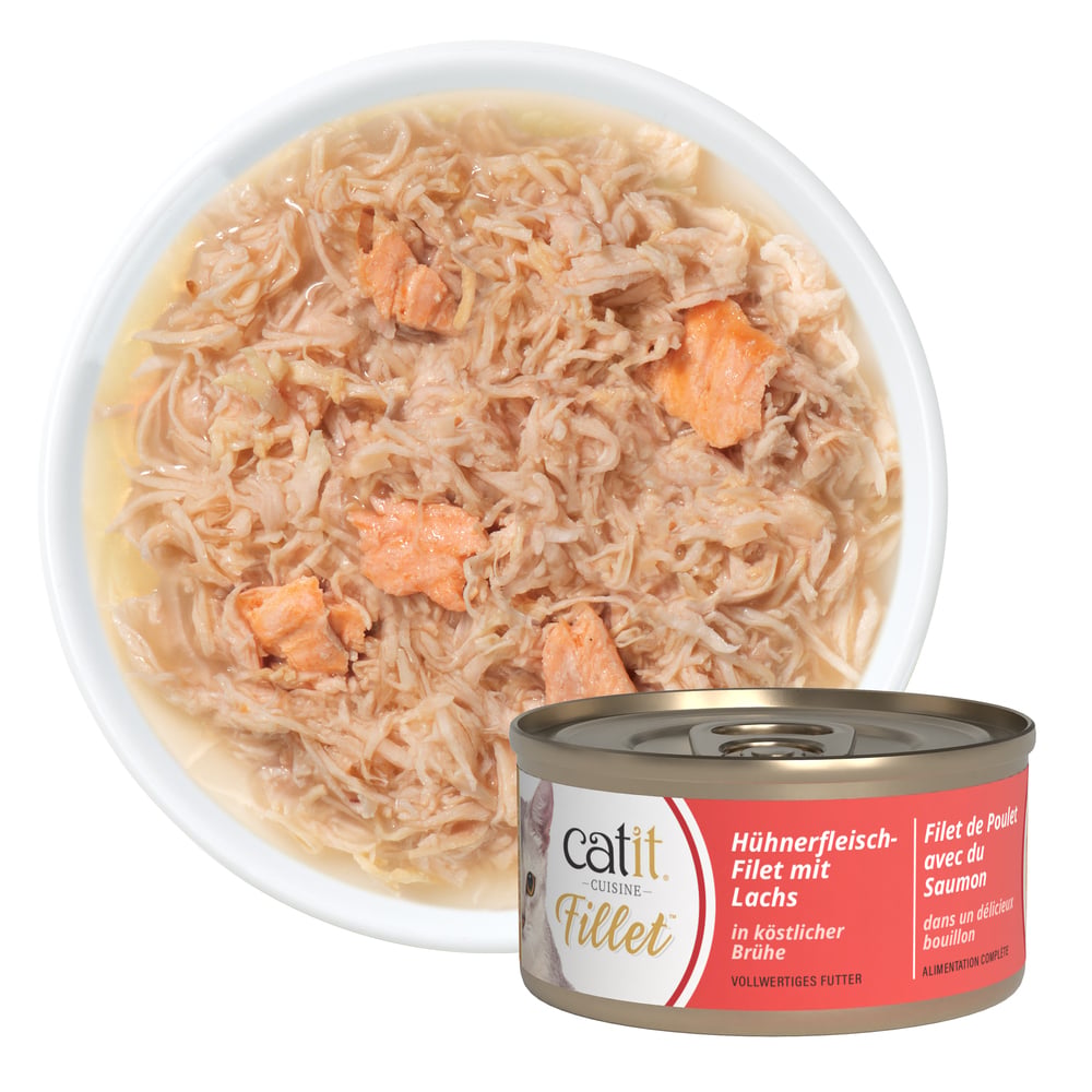 Упаковка вологого корму для котів Catit Cuisine Fillet Chicken 12 шт х 75 г - асорті Упаковка вологого корму для котів Catit Cuisine Fillet Chicken 12 шт х 75 г - асорті