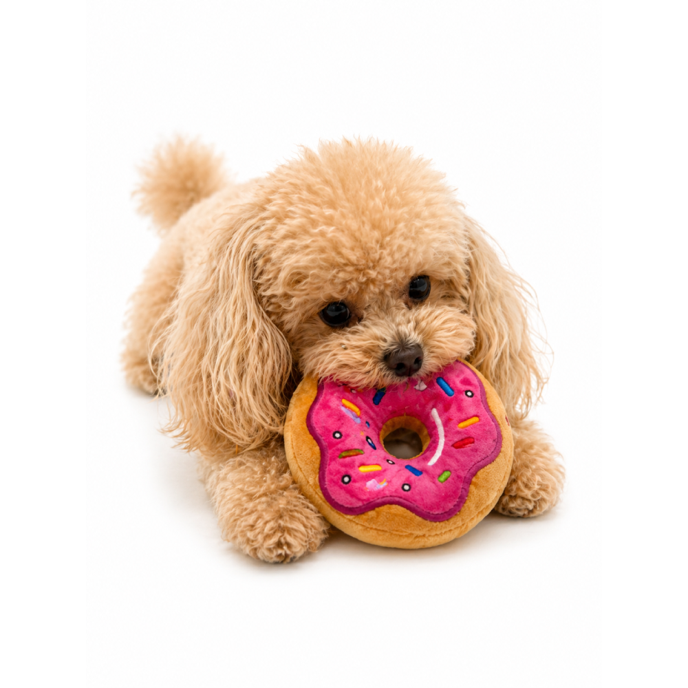 Іграшка для собак Pet Fun Пончик з пискавкою 12х3 см - різнокольоровий Іграшка для собак Pet Fun Пончик з пискавкою 12х3 см - різнокольоровий