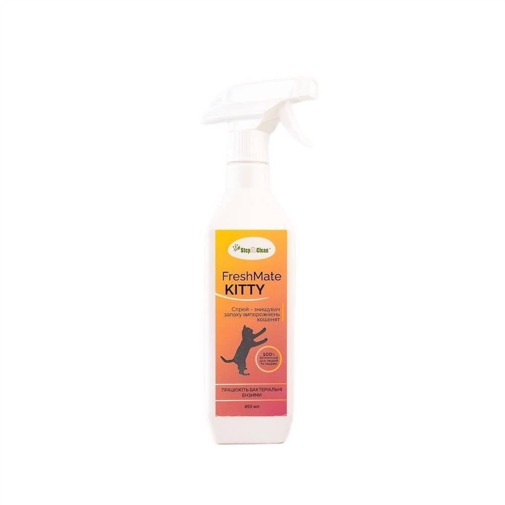 Спрей-знищувач від запаху сечі кошенят Step2Clean FreshMate Kitty 450 мл Спрей-знищувач від запаху сечі кошенят Step2Clean FreshMate Kitty 450 мл