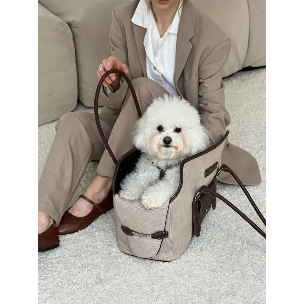 Сумка-переноска для собак CHOUCHOU Classy S - бежевий Сумка-переноска для собак CHOUCHOU Classy S - бежевий