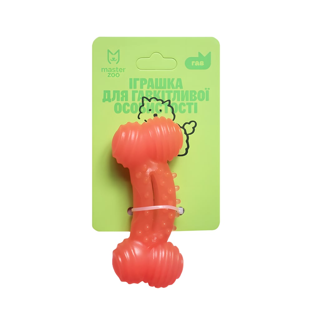 Іграшка для собак Pet Fun Кісточка флуоресцентна - кораловий