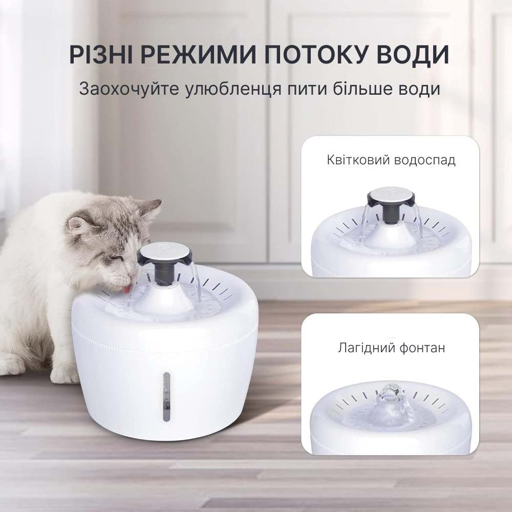 Поїлка-фонтан для собак Els Pet Apple 2,5 л - білий