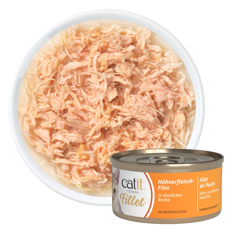 Упаковка вологого корму для котів Catit Cuisine Fillet Chicken 12 шт х 75 г - асорті Упаковка вологого корму для котів Catit Cuisine Fillet Chicken 12 шт х 75 г - асорті