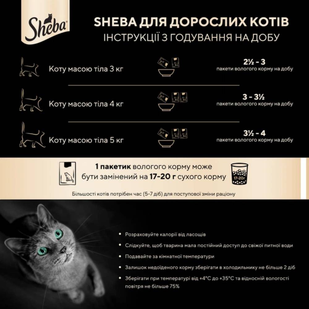 Набір вологого корму для котів Sheba Select Slices 4 шт х 85 г - рибне асорті Набір вологого корму для котів Sheba Select Slices 4 шт х 85 г - рибне асорті