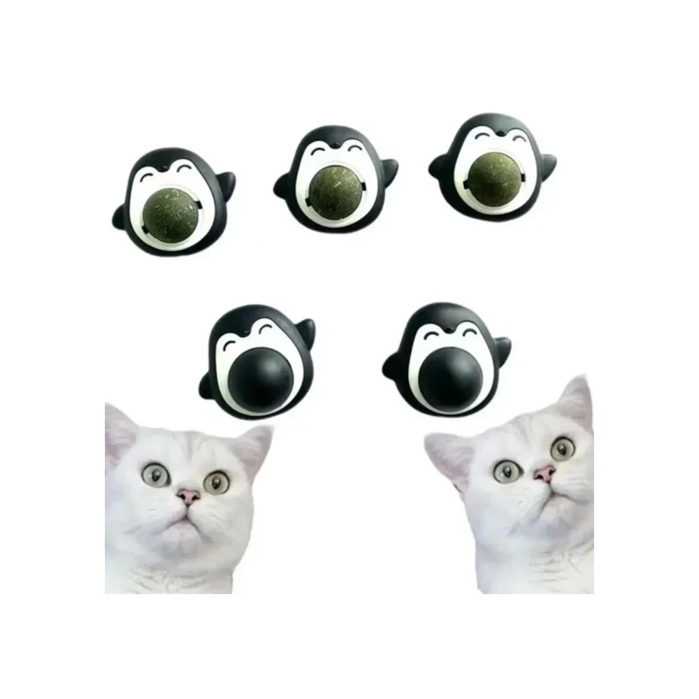 Іграшка для котів Pet Fun Кулька-лизун Пінгвін - різнокольоровий Іграшка для котів Pet Fun Кулька-лизун Пінгвін - різнокольоровий