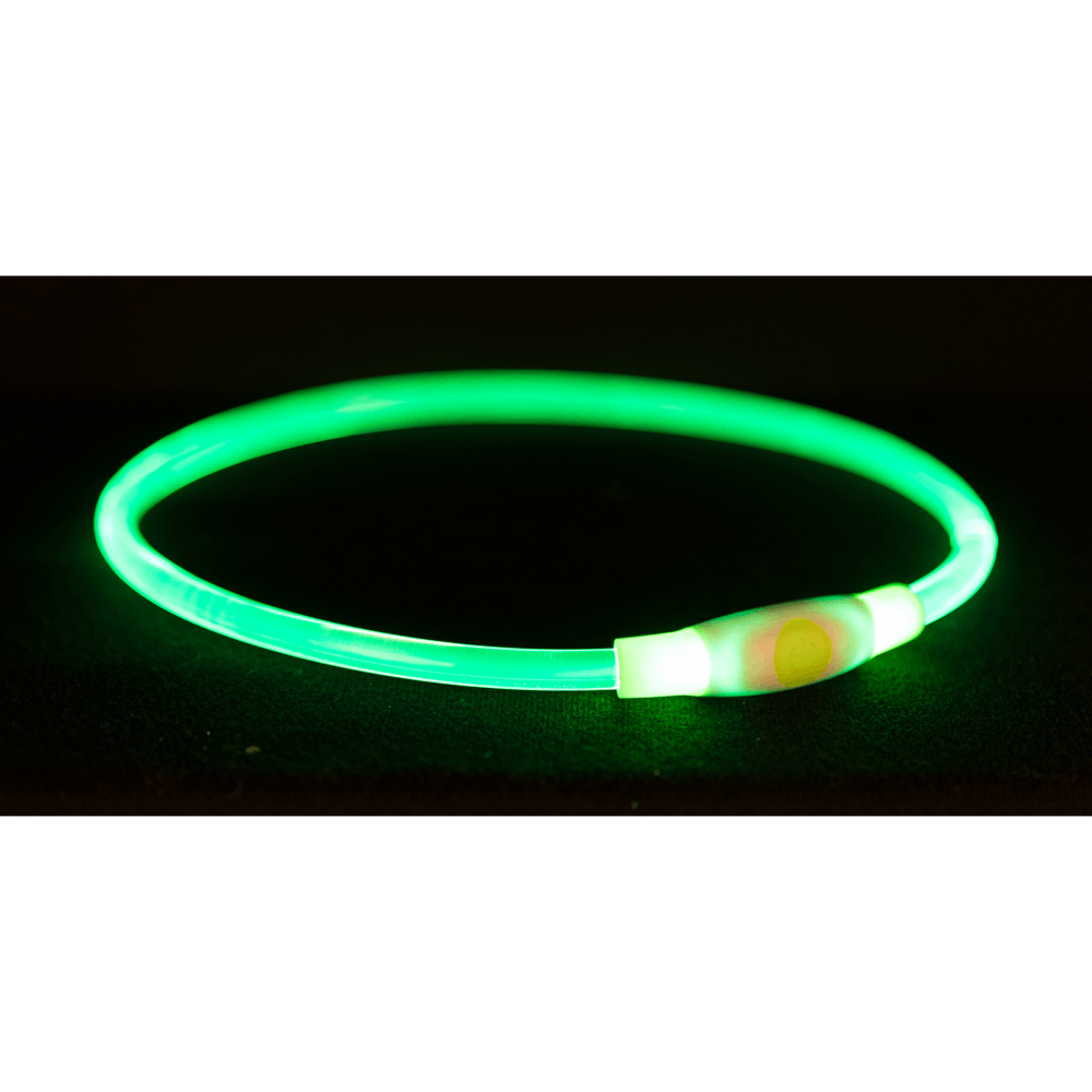 Ошейник для собак Trixie Flash Light Ring USB S-M - зеленый Ошейник для собак Trixie Flash Light Ring USB S-M - зеленый