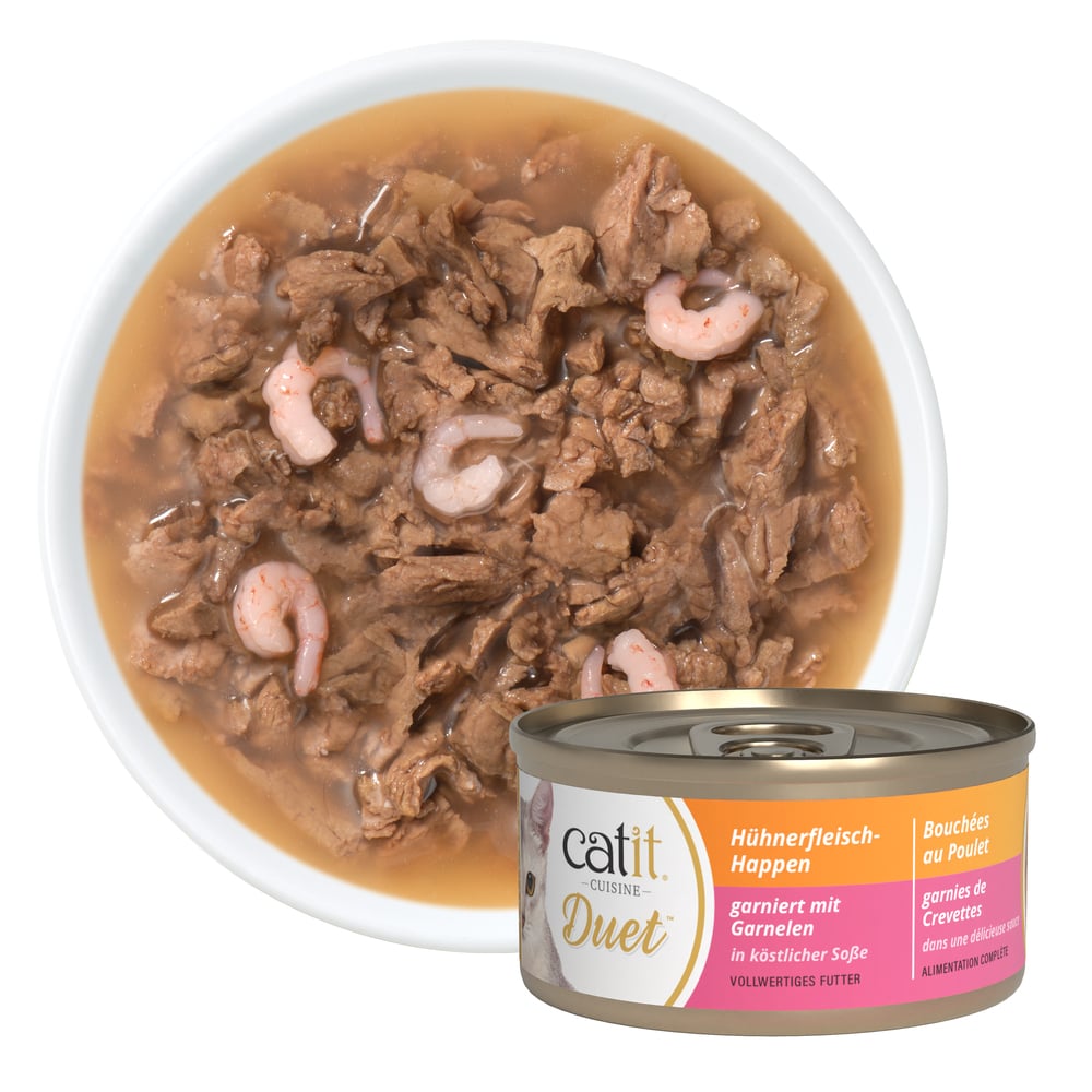 Вологий корм для котів Catit Cuisine Duet 75 г - курка та креветки Вологий корм для котів Catit Cuisine Duet 75 г - курка та креветки