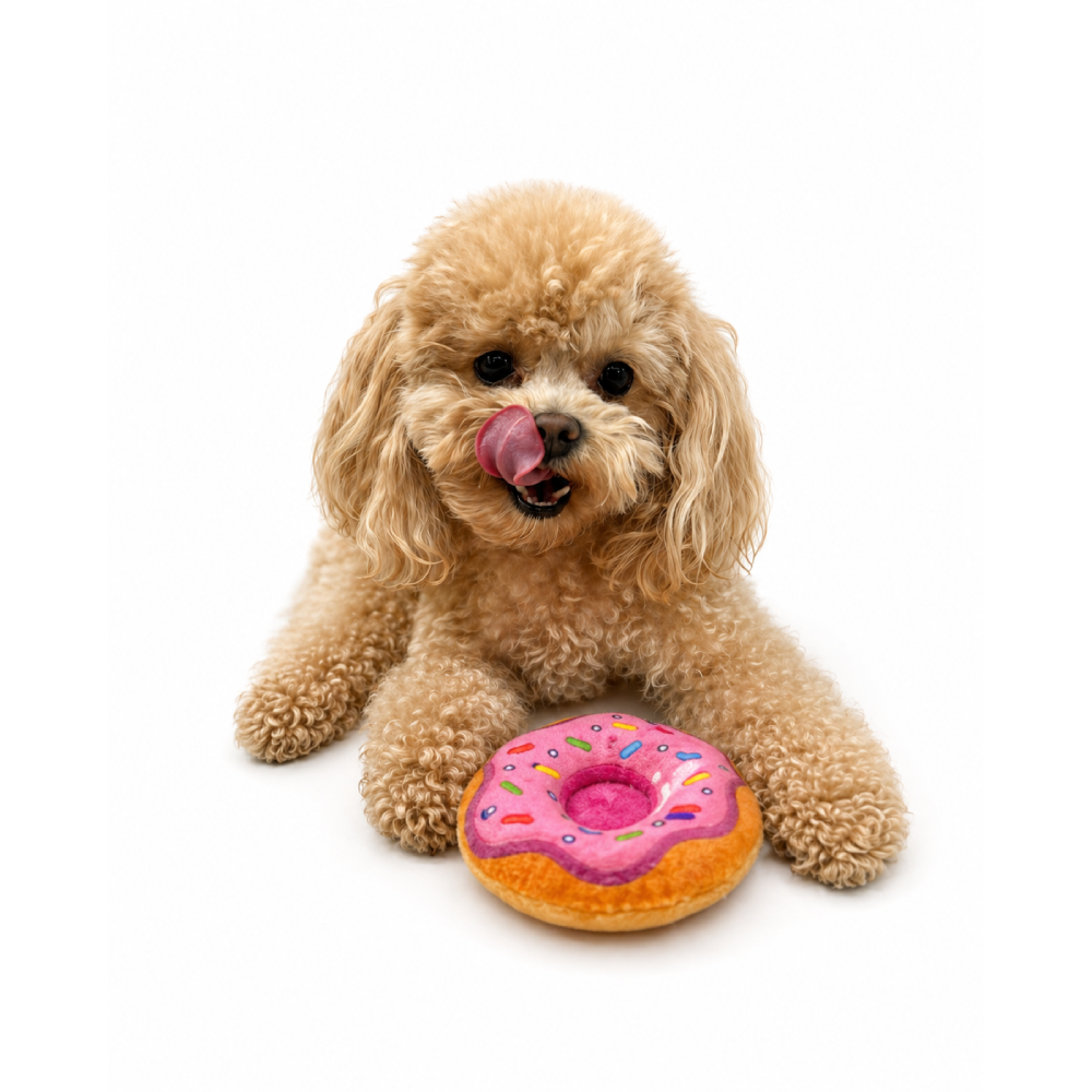 Іграшка для собак Pet Fun Пончик з пискавкою 12х3 см - різнокольоровий Іграшка для собак Pet Fun Пончик з пискавкою 12х3 см - різнокольоровий