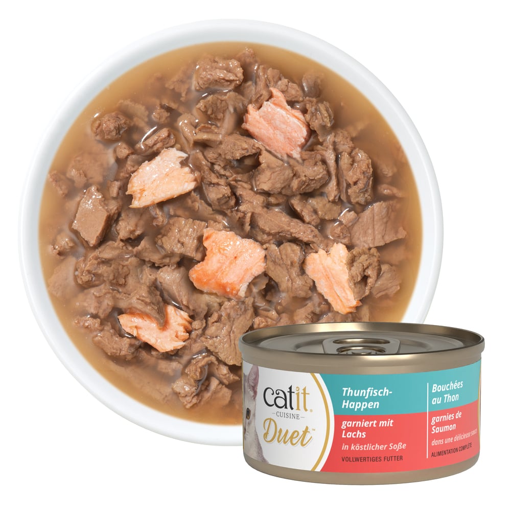 Упаковка вологого корму для котів Catit Cuisine Duet 12 шт х 75 г - асорті Упаковка вологого корму для котів Catit Cuisine Duet 12 шт х 75 г - асорті
