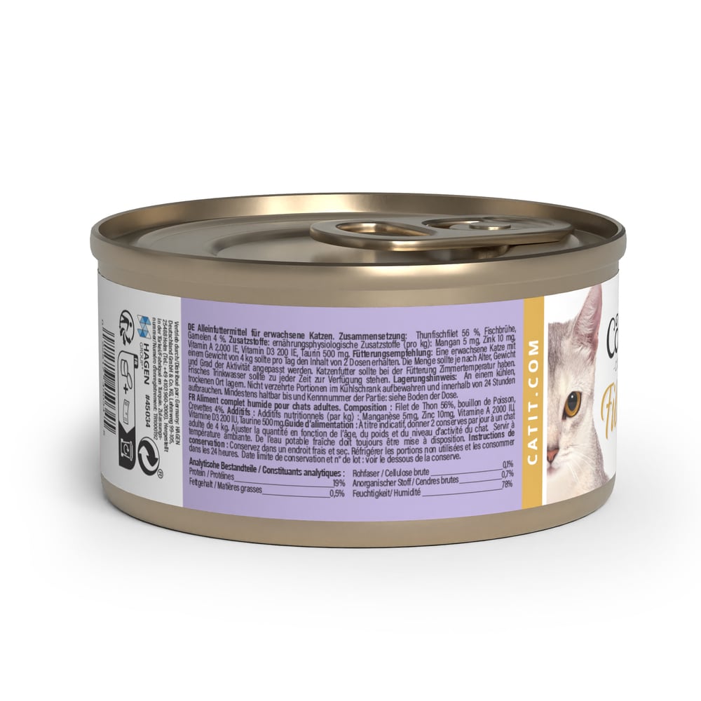 Вологий корм для котів Catit Cuisine Fillet 75 г - тунець та креветки Вологий корм для котів Catit Cuisine Fillet 75 г - тунець та креветки