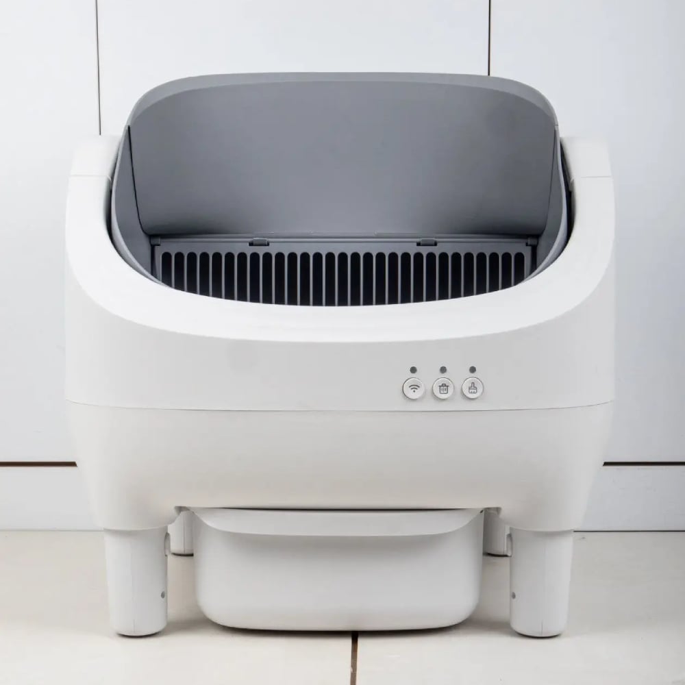 Смарт-лоток для кошек Me&Pet NMP-45 53х45х51 см - бело-серый Смарт-лоток для кошек Me&Pet NMP-45 53х45х51 см - бело-серый