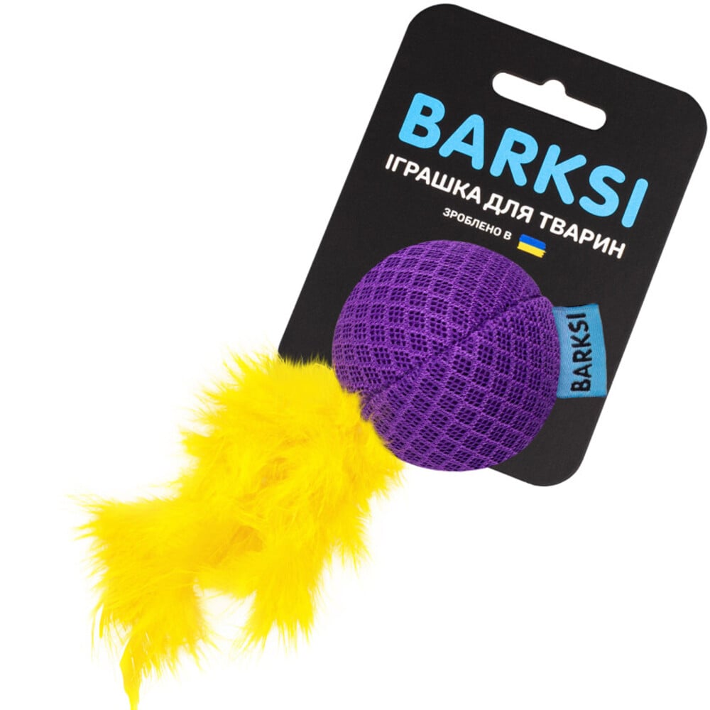 Игрушка для кошек Barksi Мяч с колокольчиком 5 см - фиолетовый Игрушка для кошек Barksi Мяч с колокольчиком 5 см - фиолетовый