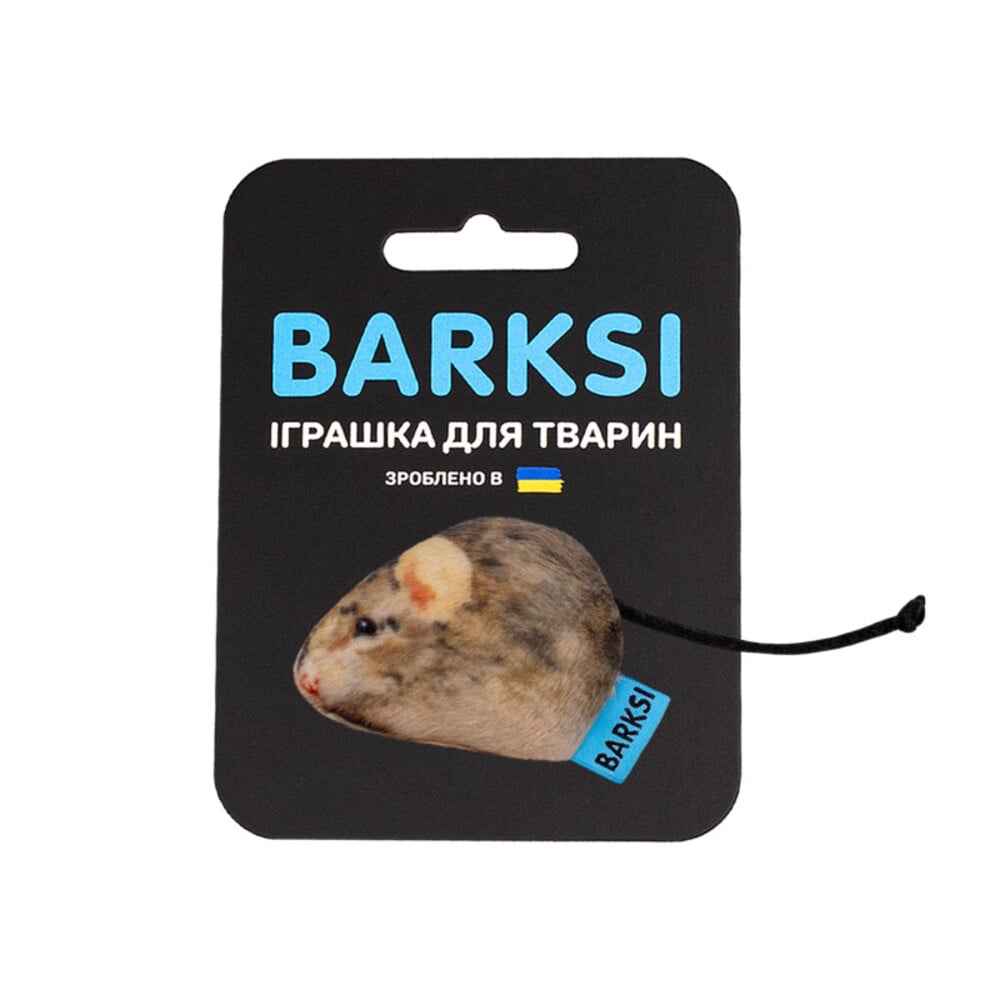 Игрушка для кошек Barksi Мини мышка с колокольчиком 5х3 см - коричневый Игрушка для кошек Barksi Мини мышка с колокольчиком 5х3 см - коричневый