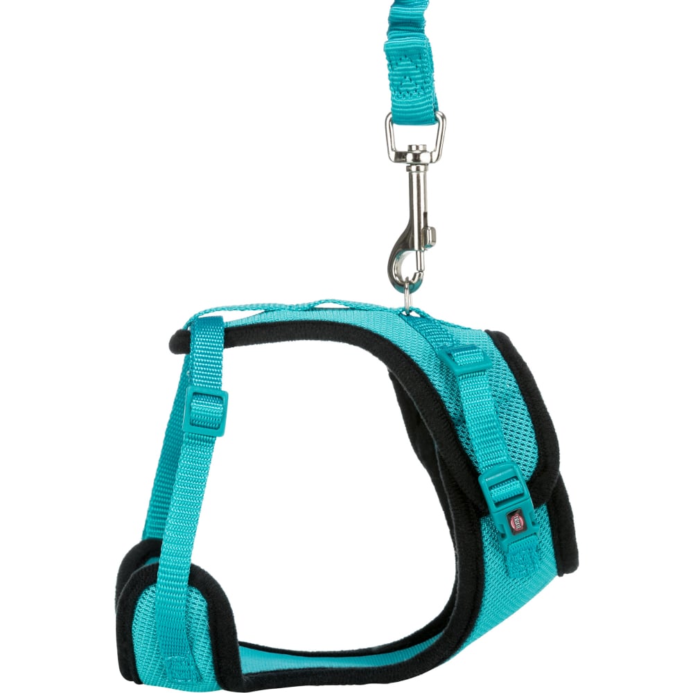 Шлея з повідцем для котів Trixie Y-harness - бірюзовий