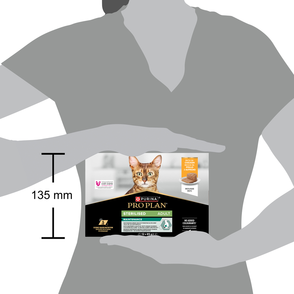 Влажный корм для кошек Pro Plan Adult Sterilised Maintenance 12 шт х 85 г - курица Влажный корм для кошек Pro Plan Adult Sterilised Maintenance 12 шт х 85 г - курица