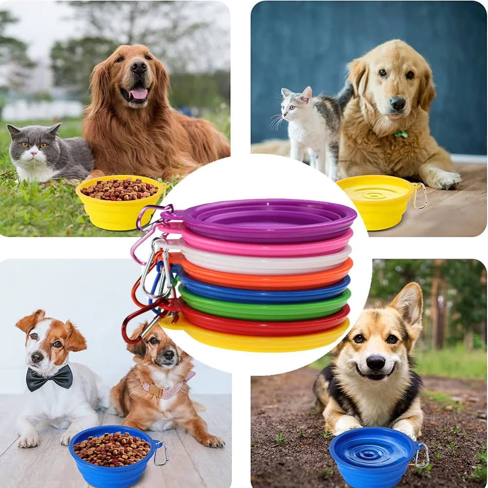 Миска силіконова переносна для котів Pet Fun 560 мл - колір в асортименті