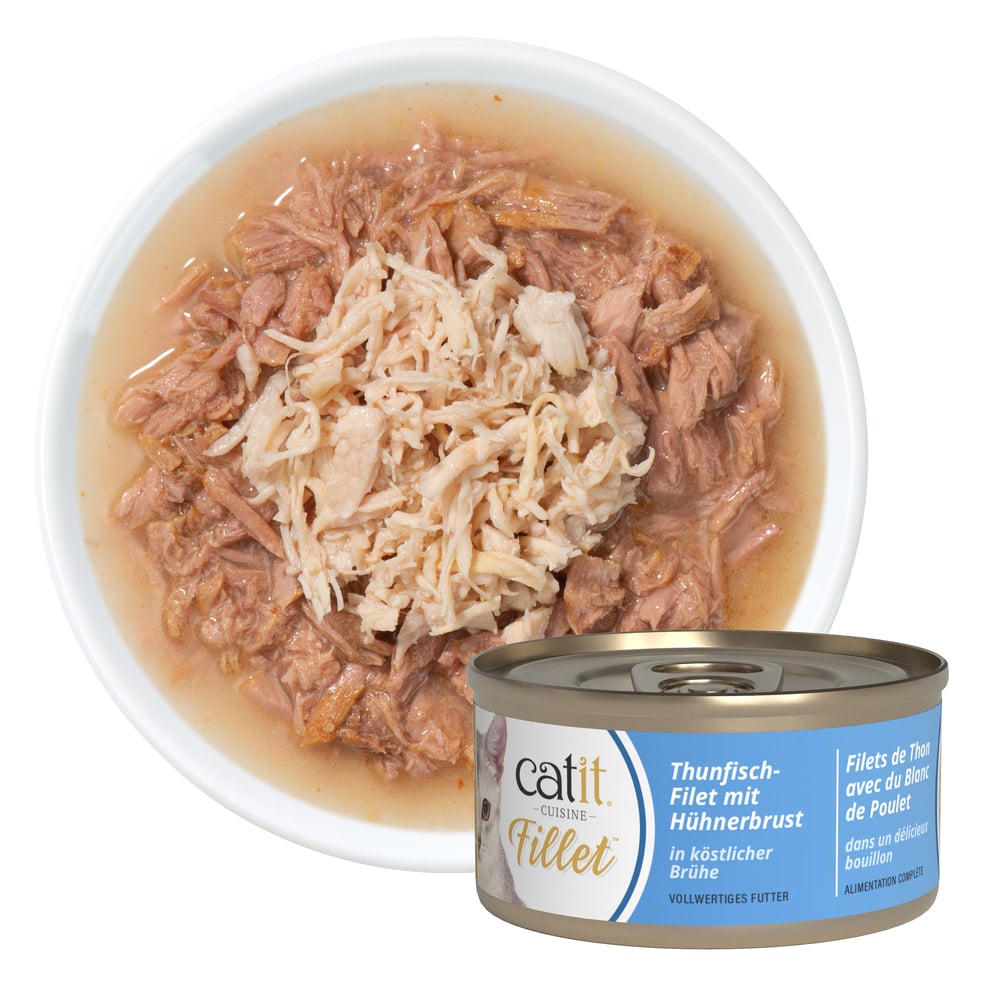 Упаковка вологого корму для котів Catit Cuisine Fillet Tuna 12 шт х 75 г - асорті Упаковка вологого корму для котів Catit Cuisine Fillet Tuna 12 шт х 75 г - асорті
