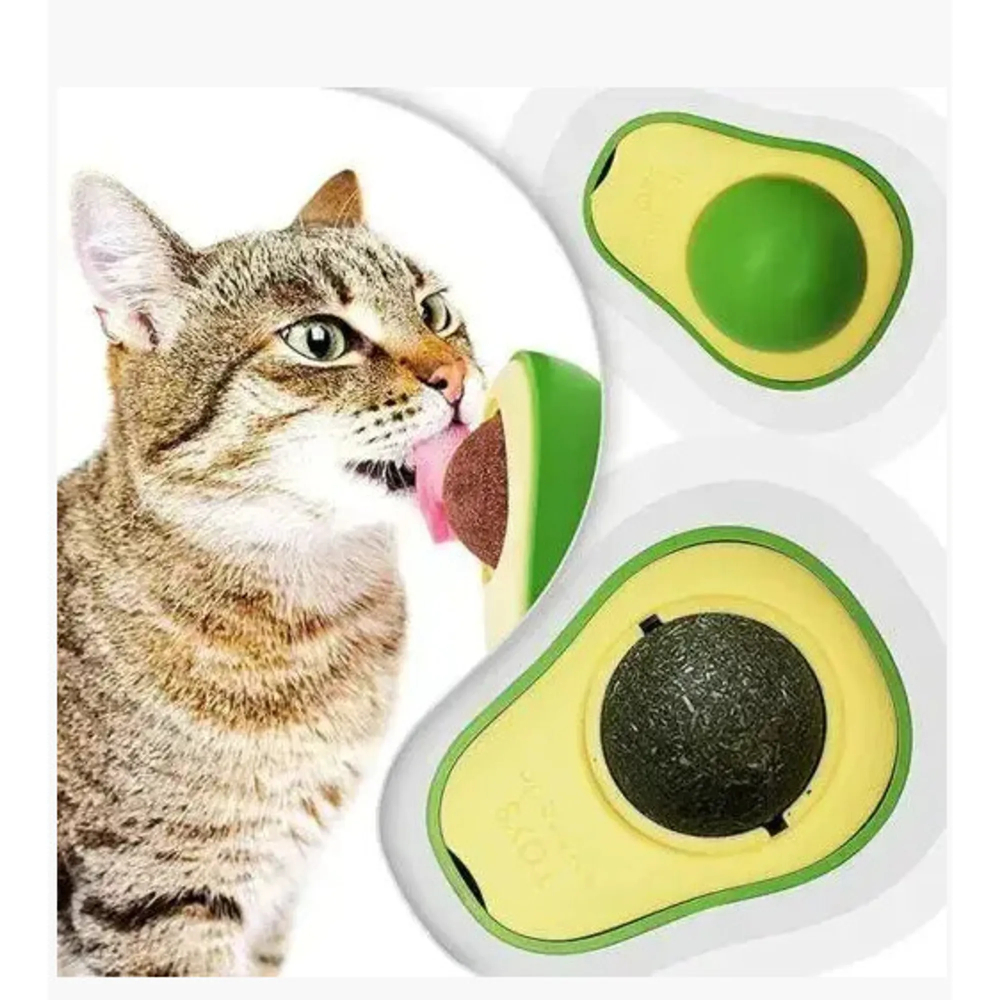 Іграшка для котів Pet Fun Кулька-лизун Авокадо 6х4,6 см - різнокольоровий Іграшка для котів Pet Fun Кулька-лизун Авокадо 6х4,6 см - різнокольоровий