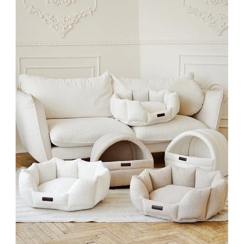 Лежак для собак CHOUCHOU Shell Teddy XS 50х55 см - бежевий Лежак для собак CHOUCHOU Shell Teddy XS 50х55 см - бежевий