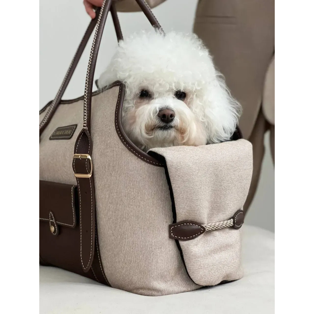 Сумка-переноска для собак CHOUCHOU Classy S - бежевий Сумка-переноска для собак CHOUCHOU Classy S - бежевий