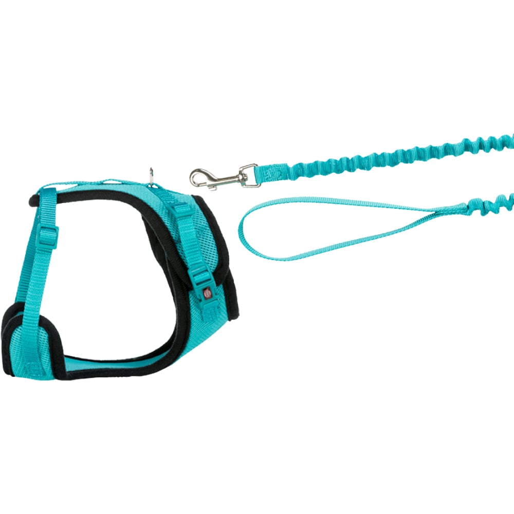 Шлея з повідцем для котів Trixie Y-harness - бірюзовий