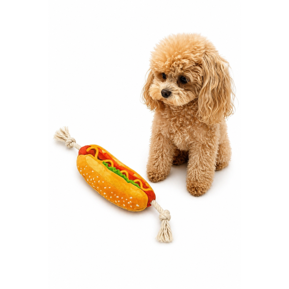 Іграшка для собак Pet Fun Хот-дог з пискавкою 18х7х1 см - різнокольоровий Іграшка для собак Pet Fun Хот-дог з пискавкою 18х7х1 см - різнокольоровий