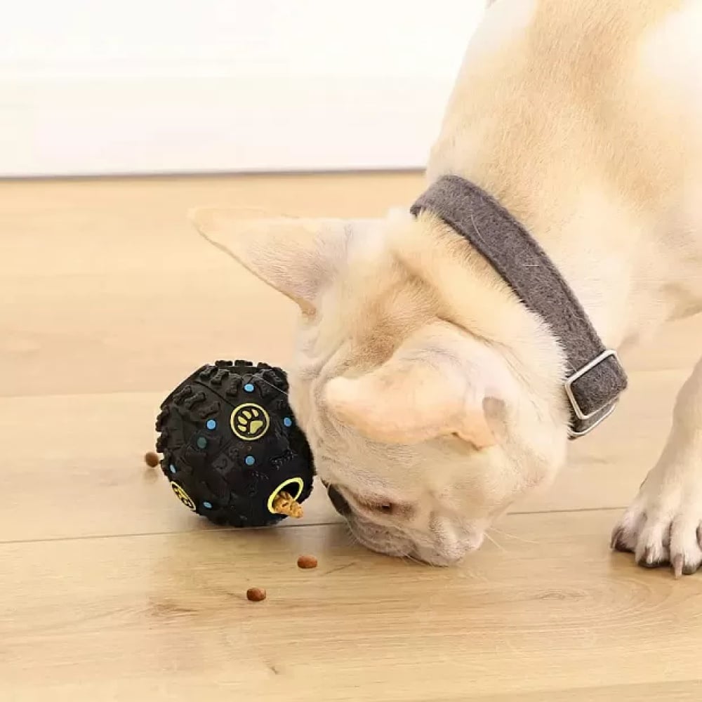 Іграшка для собак Pet Fun М'яч-годівниця для собак 7 см - чорний
