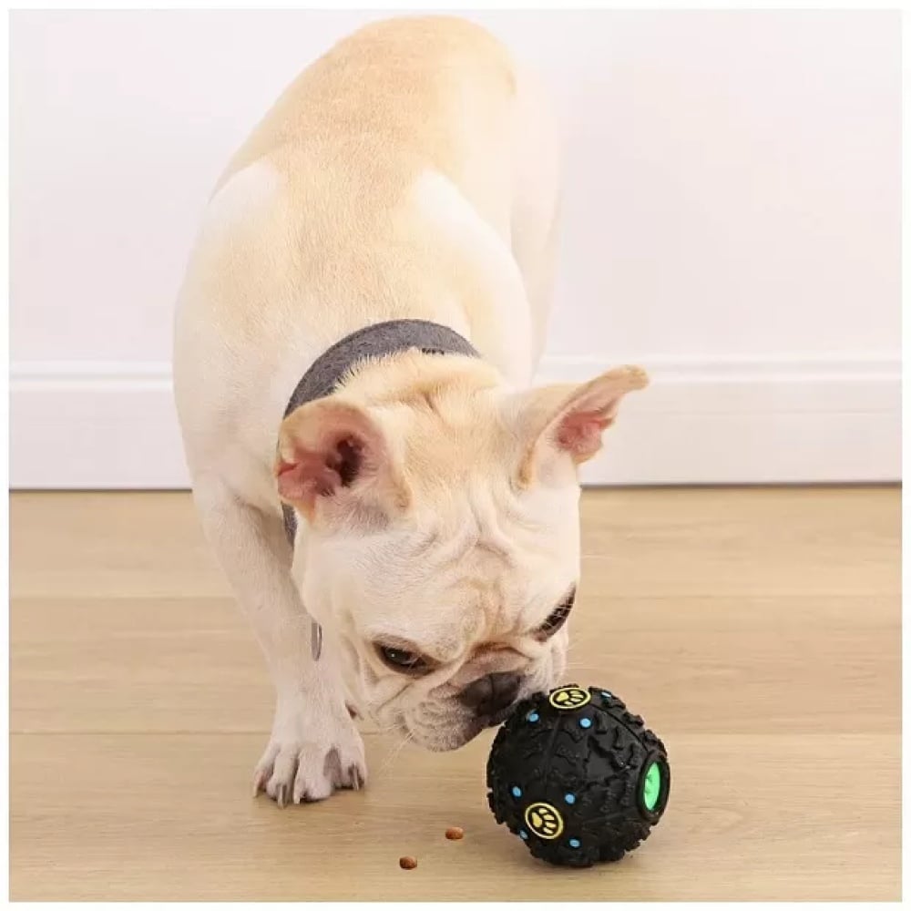 Іграшка для собак Pet Fun М'яч-годівниця для собак 7 см - чорний