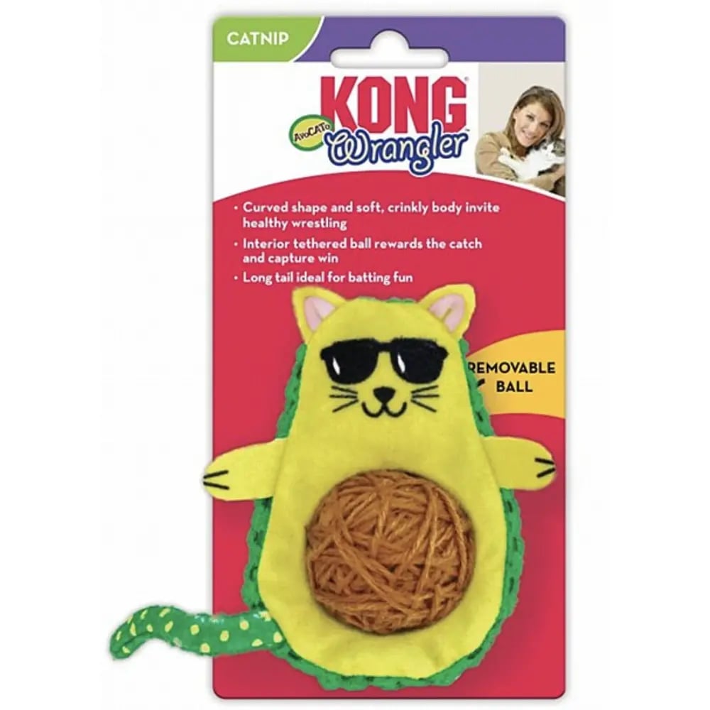 Іграшка для котів Kong Wrangler AvoCATo 7,6 см - різнокольоровий Іграшка для котів Kong Wrangler AvoCATo 7,6 см - різнокольоровий