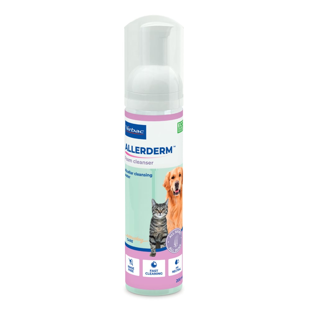 Пенка для кожи собак Virbac Allerderm Foam Cleanser 200 мл Пенка для кожи собак Virbac Allerderm Foam Cleanser 200 мл