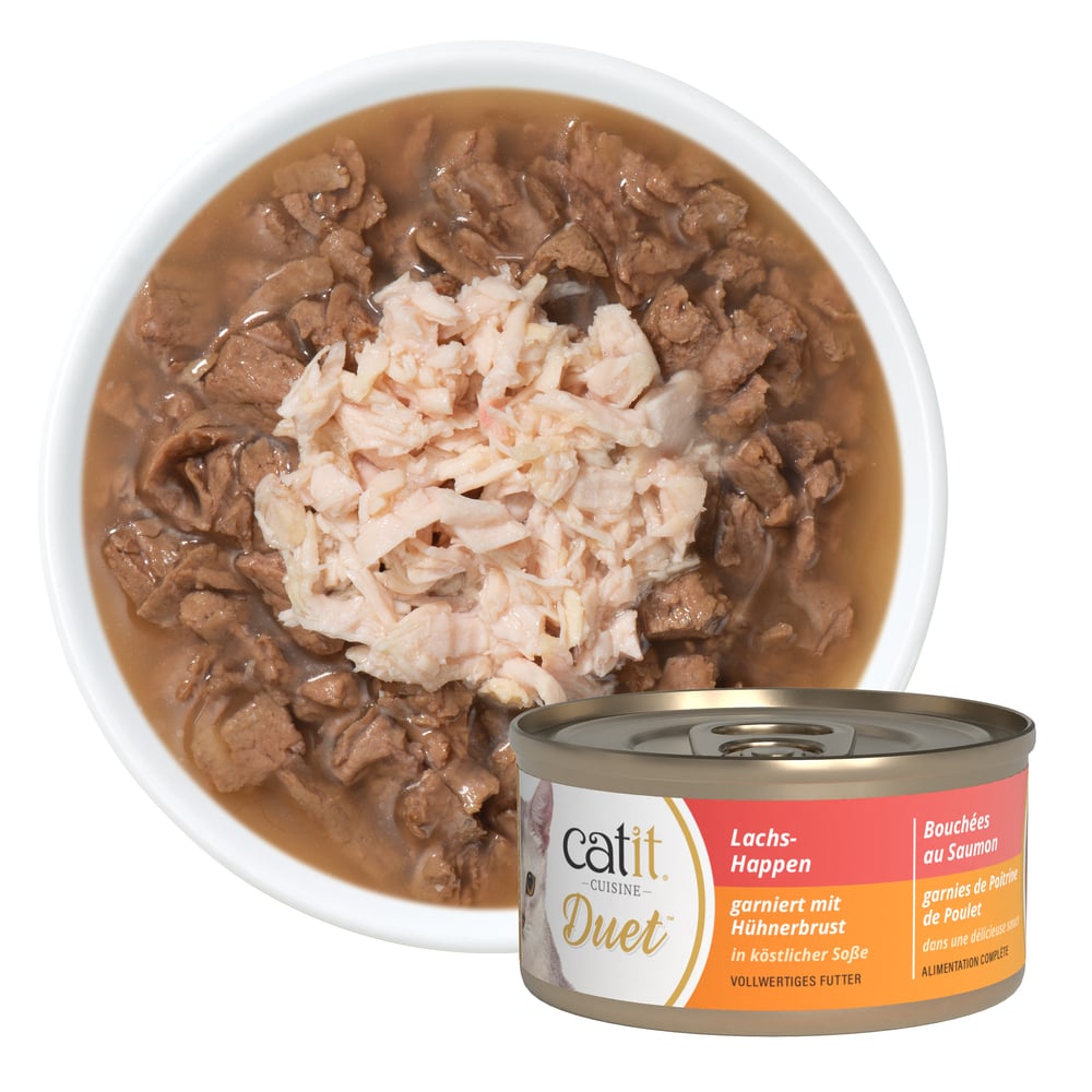 Вологий корм для котів Catit Cuisine Duet 75 г - лосось та курка Вологий корм для котів Catit Cuisine Duet 75 г - лосось та курка