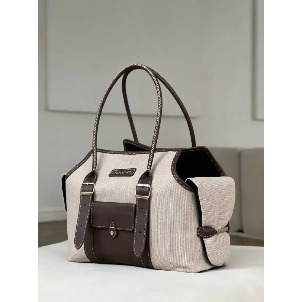 Сумка-переноска для собак CHOUCHOU Classy S - бежевий Сумка-переноска для собак CHOUCHOU Classy S - бежевий