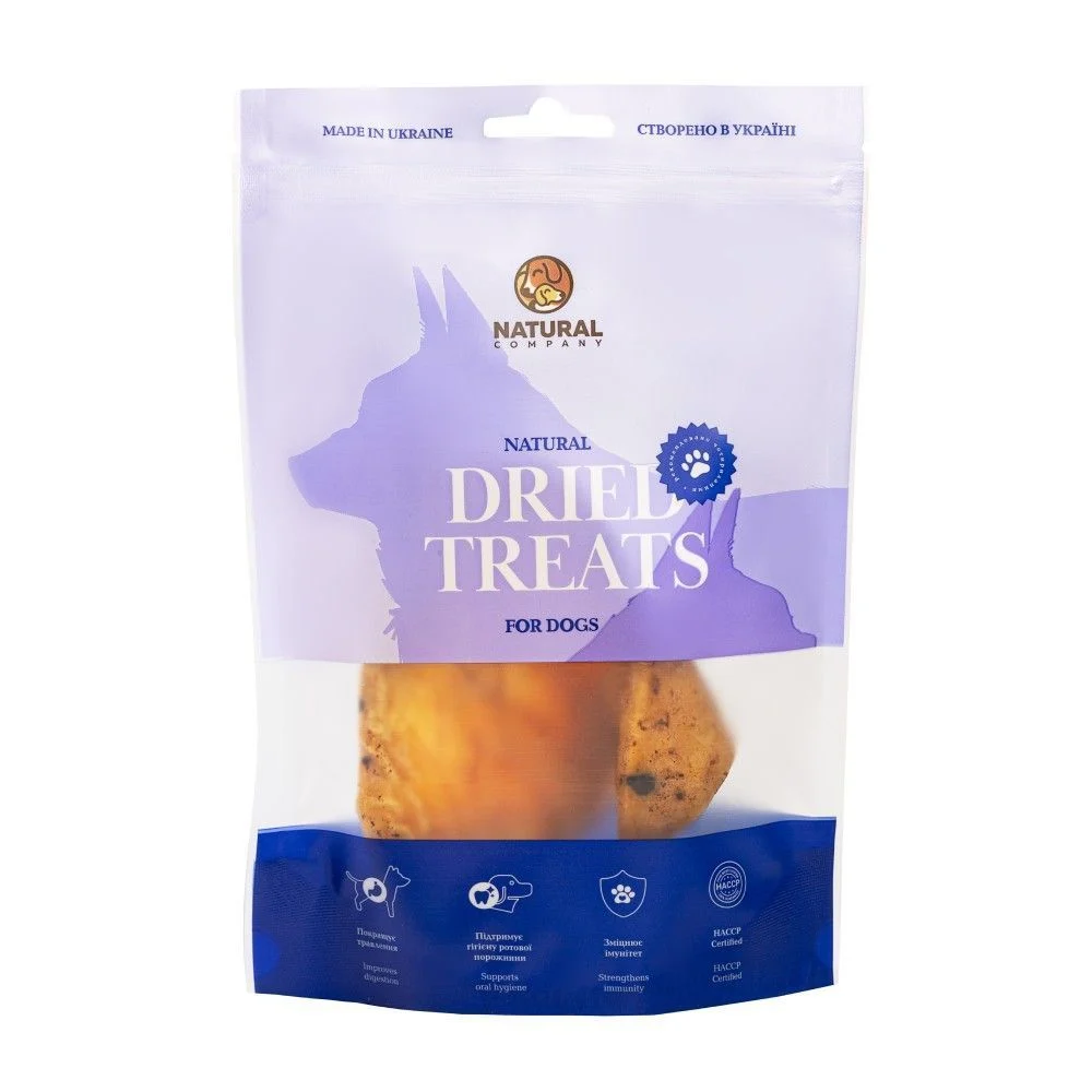 Ласощі для собак Natural Dried Treats 2 шт - вуха свинячі