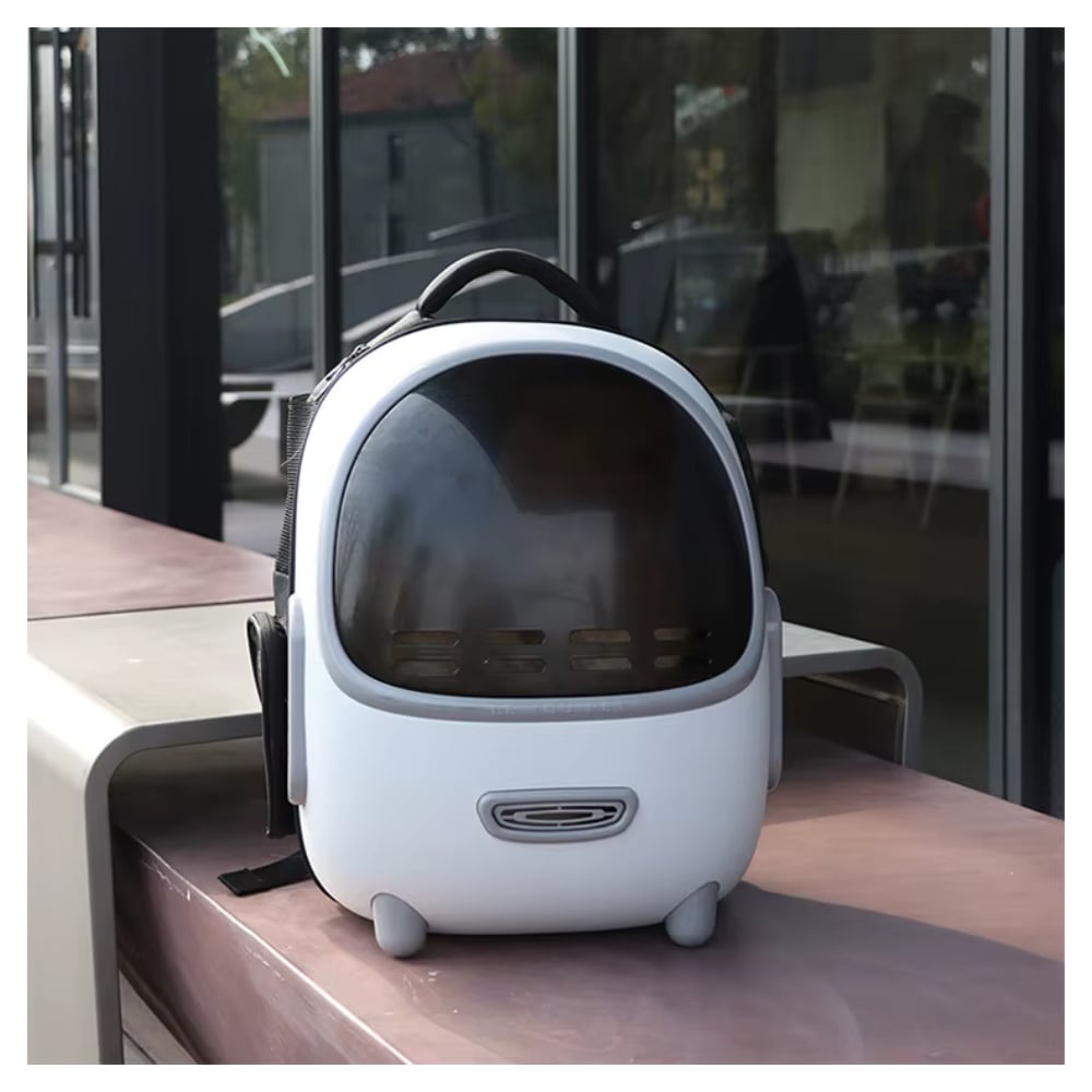 Рюкзак-переноска для кошек Me&Pet 33,5х28х43 см - белый Рюкзак-переноска для кошек Me&Pet 33,5х28х43 см - белый
