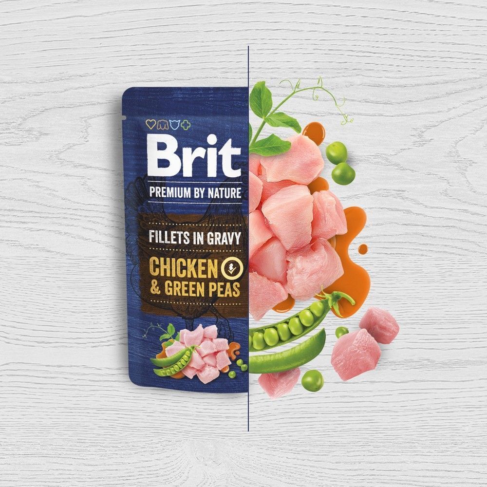 Вологий корм для собак Brit Premium Fillets in Gravy Multipack 85 г х 12 шт - асорті