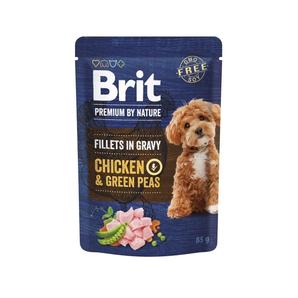 Вологий корм для собак Brit Premium Fillets in Gravy Multipack 85 г х 12 шт - асорті