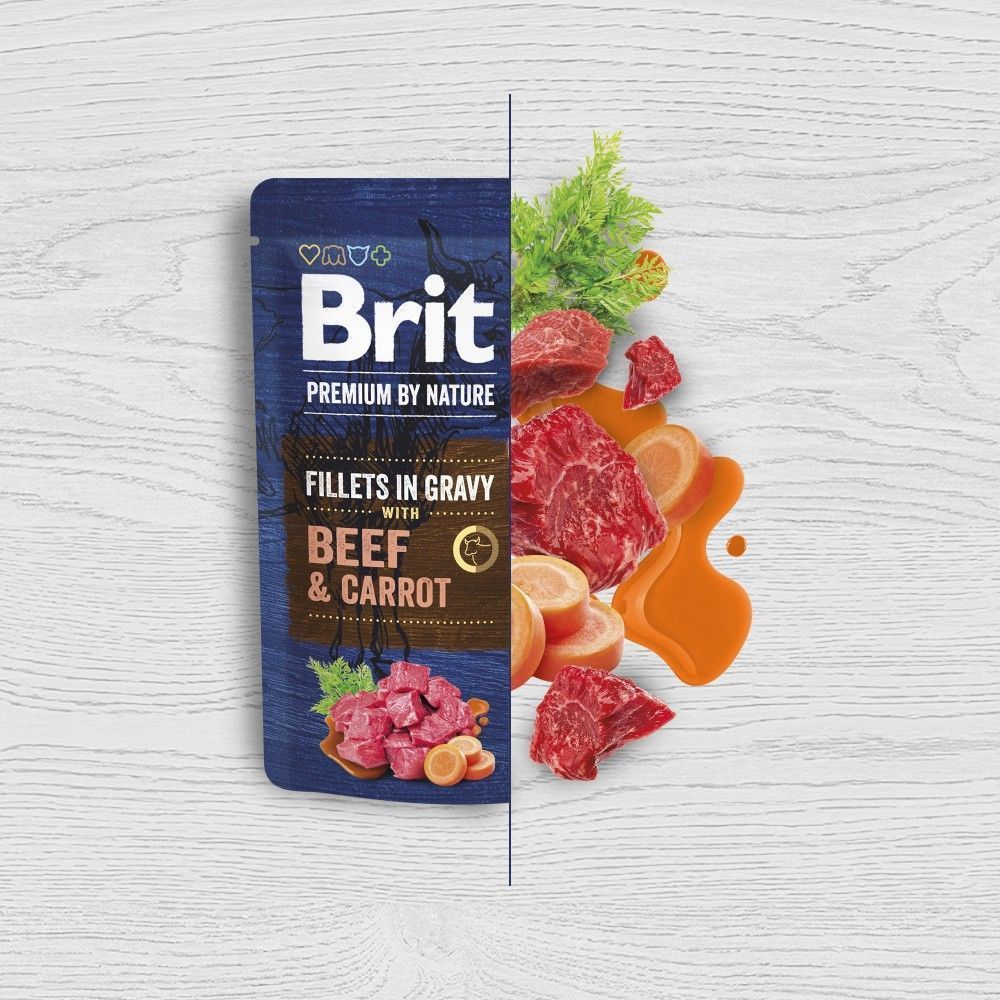Вологий корм для собак Brit Premium Fillets in Gravy Multipack 85 г х 12 шт - асорті