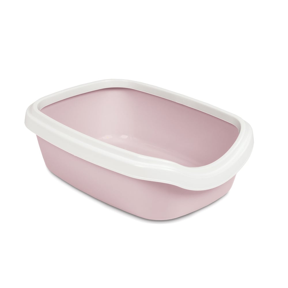 Туалет для котів Priroda Comfort M 41х30х13,5 см - ніжно-бузковий