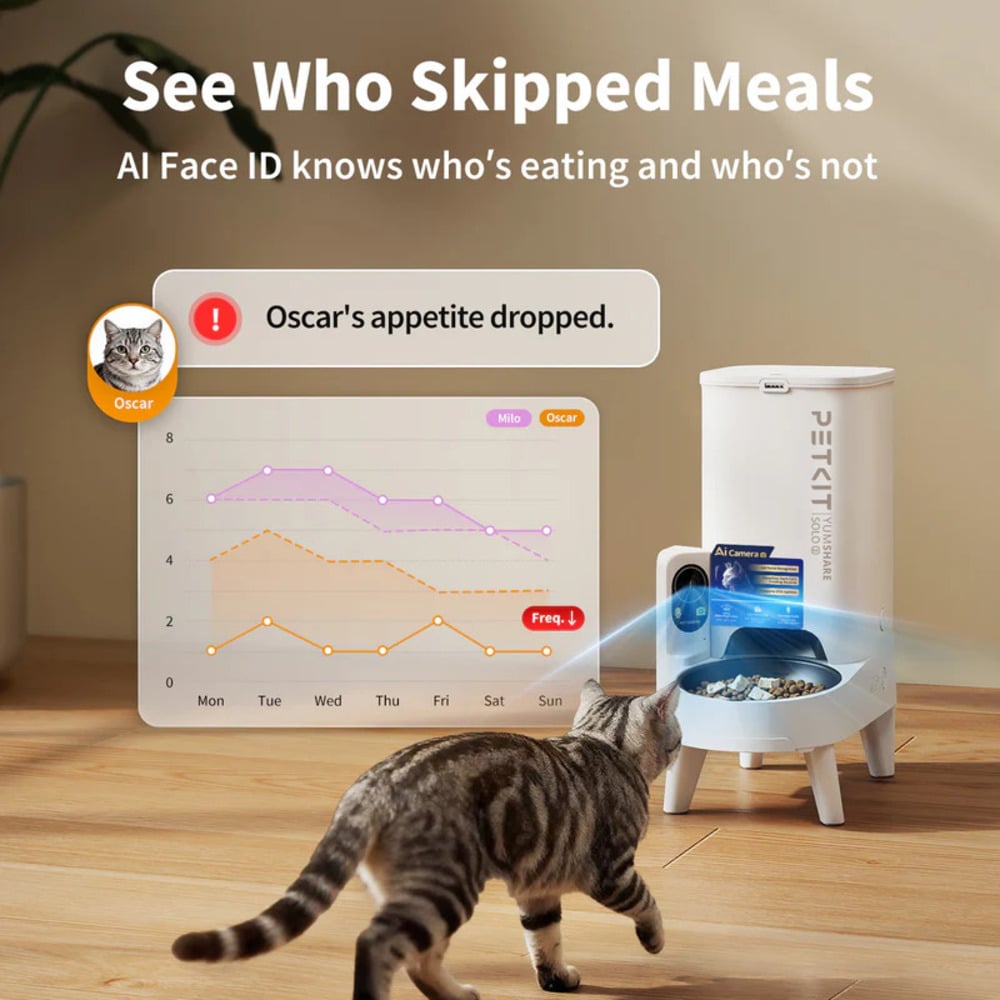 Смарт-годівниця для котів Petkit YumShare Solo 2 P572 3 л - білий Смарт-годівниця для котів Petkit YumShare Solo 2 P572 3 л - білий
